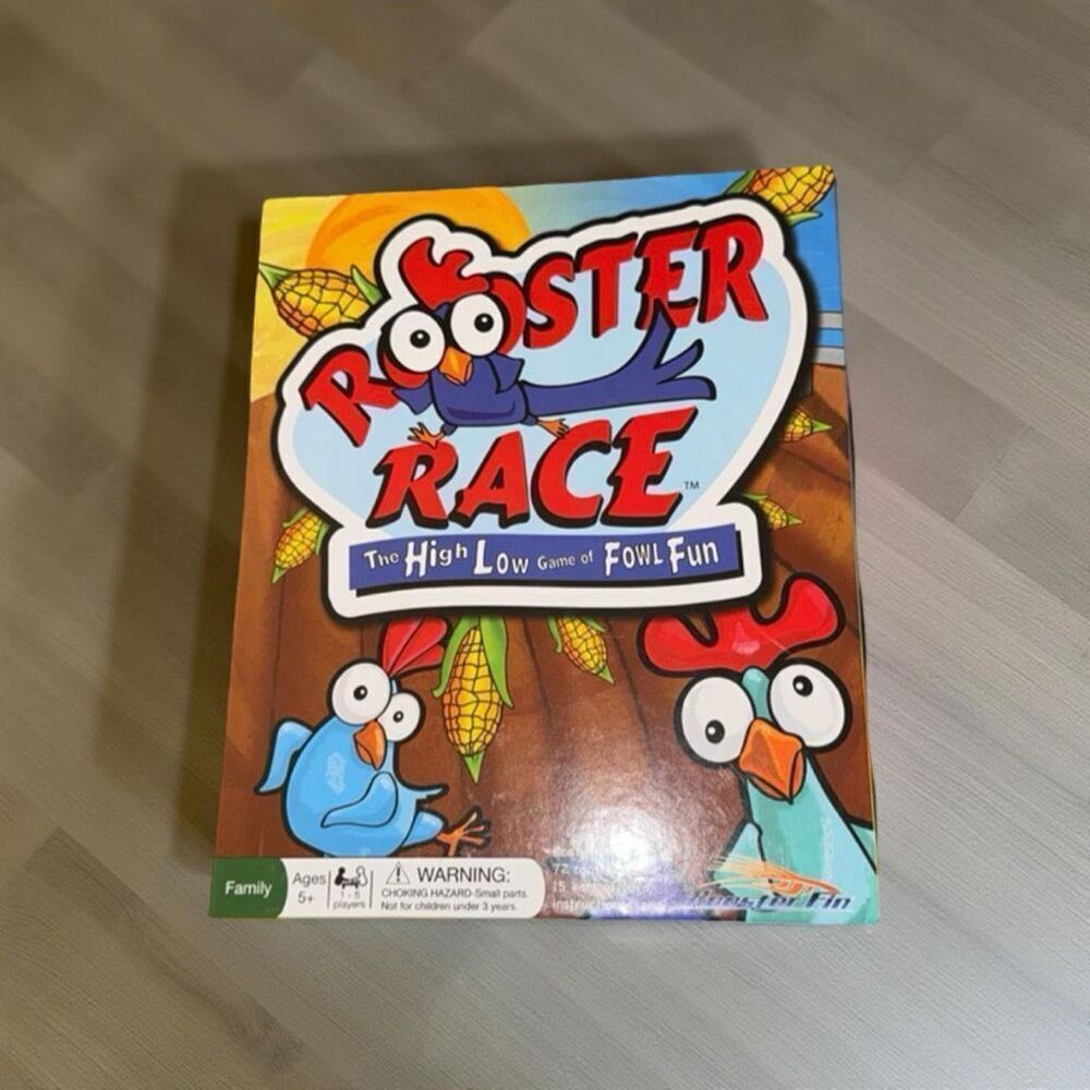 ROOSTER RACE High-Low Guessing Memory Family Card Game Ages 5+ COMPLETE